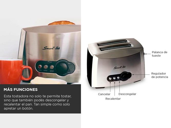 Tostadora Smart-Tek Steel Series SD2031 inoxidable - 3