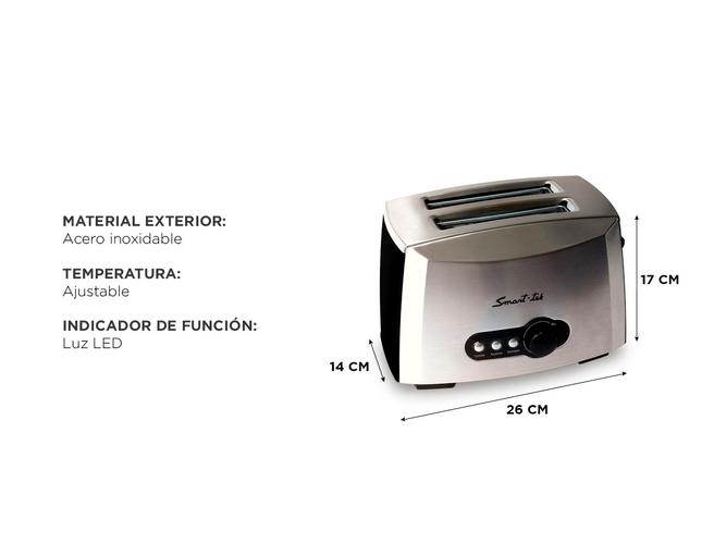 Tostadora Smart-Tek Steel Series SD2031 inoxidable - 4
