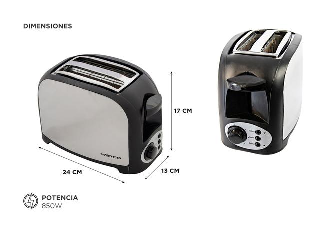 Tostadora Electrica Winco W850 Función Descongelar 7 Niveles - 3