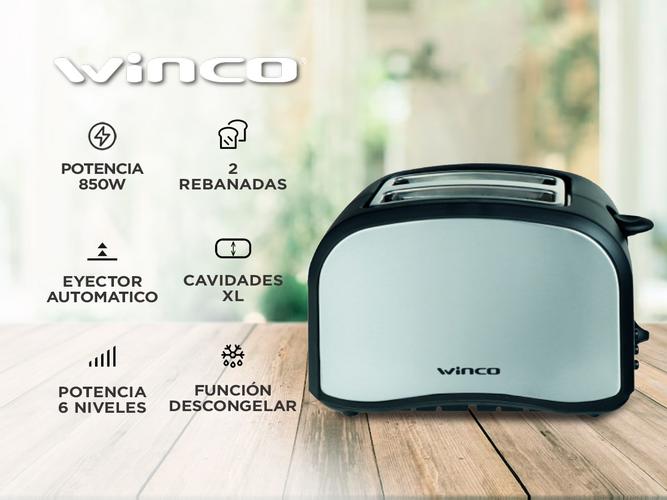 Tostadora Electrica Winco 850W Cavidad XL Descongela 6 Niveles - 1
