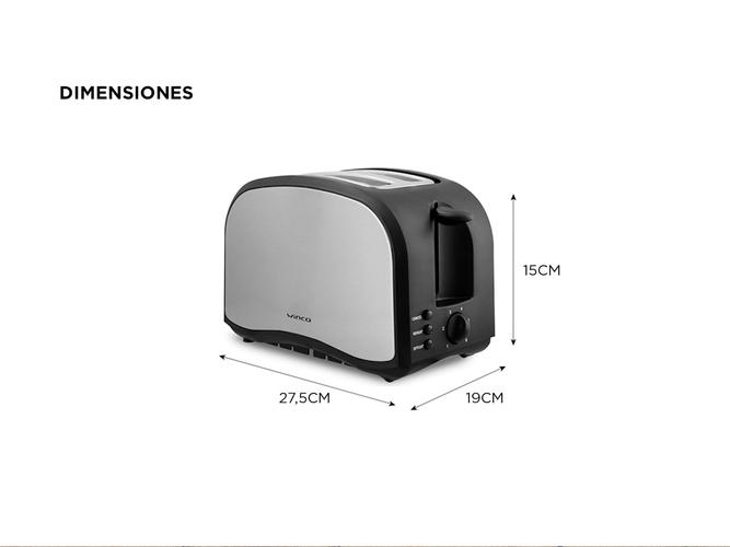 Tostadora Electrica Winco 850W Cavidad XL Descongela 6 Niveles - 4