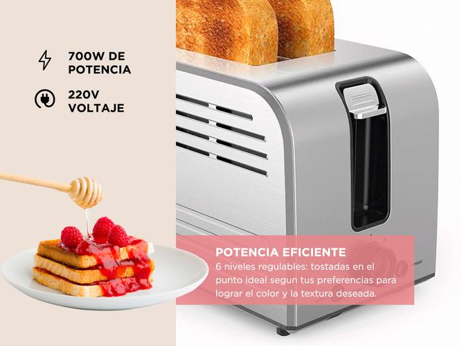 Tostadora Eléctrica Cuk By Gadnic 2 Rebanadas Funcion Descongelar  - 3
