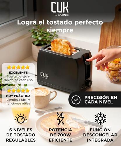 Tostadora Eléctrica Cuk By Gadnic 2 Rebanadas  - 1