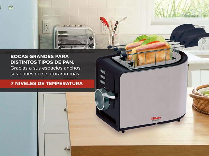 Tostadora Eléctrica Liliana Deluxetost AT906 Con Doble Sandwichero 7 Niveles 900w  - 2