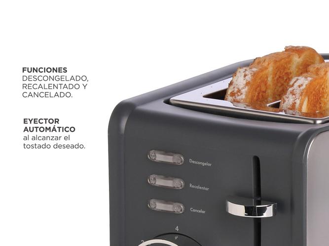 Tostadora Eléctrica Liliana Deluxetost AT906 Con Doble Sandwichero 7 Niveles 900w  - 4