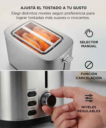 Tostadora Eléctrica Cuk By Gadnic 800W Acero Inoxidable Bandeja Migas - 2