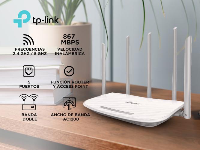Router TP-LINK ARCHER C60 AC1350 Wir Dual Band 5 Antenas Tp-Link ARCHER C60 - 1