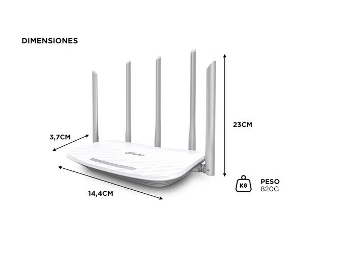 Router TP-LINK ARCHER C60 AC1350 Wir Dual Band 5 Antenas Tp-Link ARCHER C60 - 4