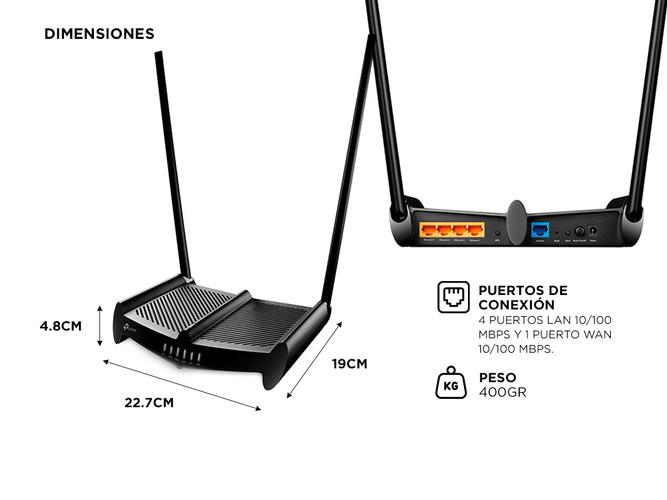 Router TP-LINK TL-WR841HP Wifi 300Mbps 2Ant Hi Power TL-WR841HP  - 4