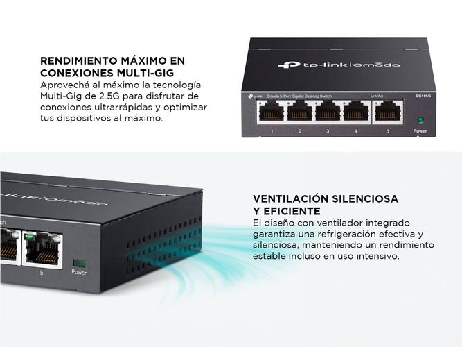 TP-LINK Switch Tp-link Ds105g 5 Puertos Omada Gigabit - 2