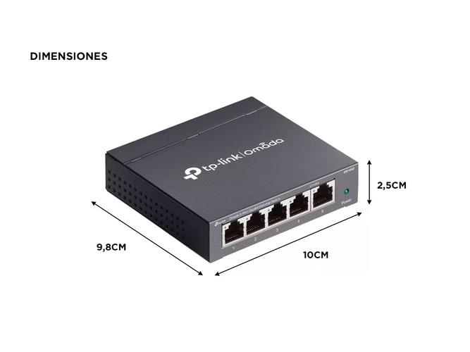 TP-LINK Switch Tp-link Ds105g 5 Puertos Omada Gigabit - 4