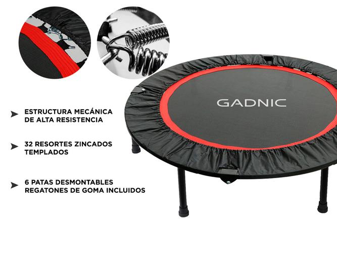Mini Trampolin Gadnic Profesional Gimnasia 32 Steps + Funda  - 4