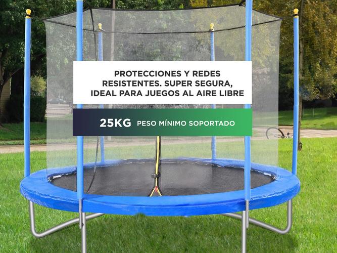 Cama Elástica Gadnic T8FT 245 mts con Red de Seguridad Reforzada  - 2
