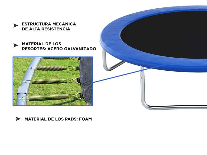Cama Elástica Gadnic T8FT 245 mts con Red de Seguridad Reforzada  - 4