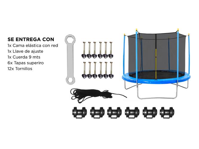 Cama Elástica Gadnic T8FT 245 mts con Red de Seguridad Reforzada  - 6