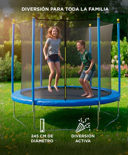 Cama Elástica Gadnic T8FT 2,44 mts con Red de Seguridad Reforzada Hasta 100kg Outlet - 3