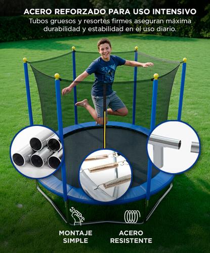 Cama Elástica Gadnic T8FT 2,44 mts con Red de Seguridad Reforzada Hasta 100kg Outlet - 4