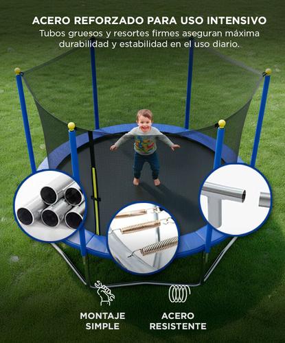 Cama Elástica Gadnic T8FT 2,45 mts con Red de Seguridad Reforzada  - 4