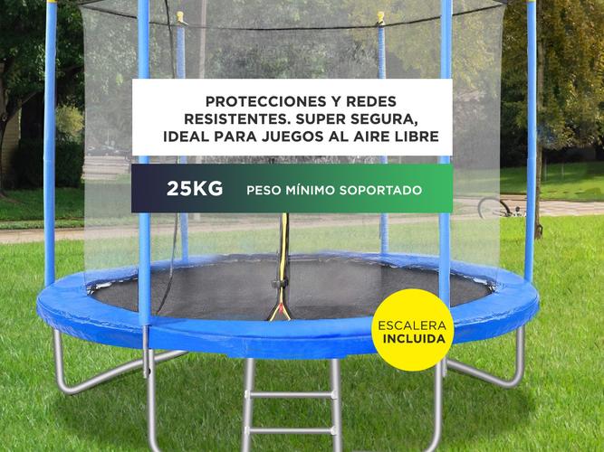 Cama Elástica Gadnic T10FT 306 mts con Red de Seguridad Reforzada  - 2