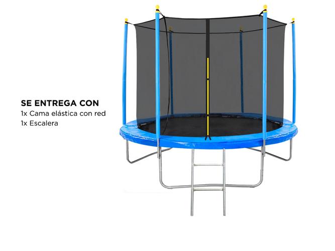 Cama Elástica Gadnic T10FT 306 mts con Red de Seguridad Reforzada  - 6