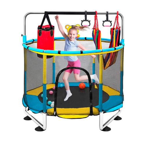 Cama Elástica Gadnic 14 mts Con Red de Seguridad Y Juegos - 0