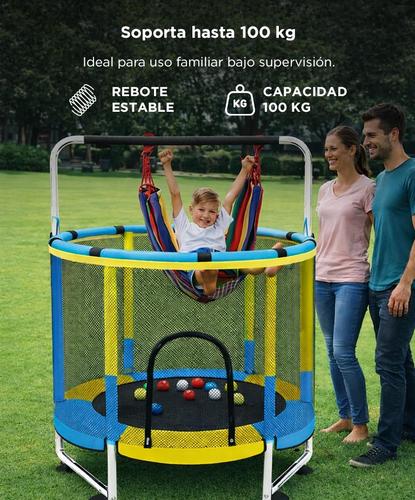 Cama Elástica Gadnic 14 mts Con Red de Seguridad Y Juegos - 3