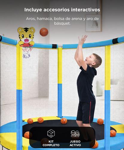 Cama Elástica Gadnic 14 mts Con Red de Seguridad Y Juegos - 4