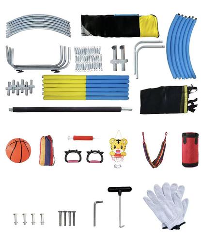 Cama Elástica Gadnic 14 mts Con Red de Seguridad Y Juegos - 6