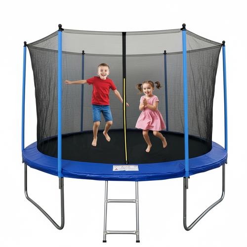 Cama Elástica Gadnic 3.65mts 12 ft Con Red de Seguridad Y Escalera - 0