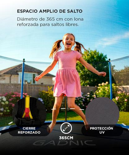 Cama Elástica Gadnic 365cm 12 ft Con Red de Seguridad Y Escalera - 3