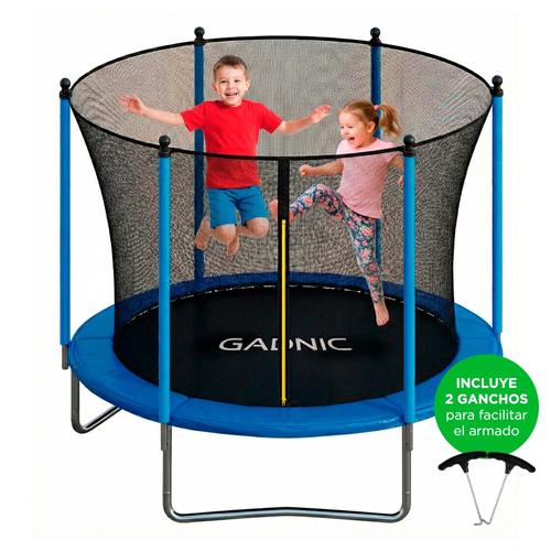 Cama Elástica Gadnic 2.44 mts 8 ft para niños Con Red De Protección - 0