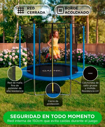 Cama Elástica Gadnic 244 cm 8 ft Con Red De Protección - 2