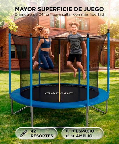 Cama Elástica Gadnic 244 cm 8 ft Con Red De Protección - 4