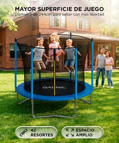 Cama Elástica Gadnic 2.44 mts 8 ft para niños Con Red De Protección - 4