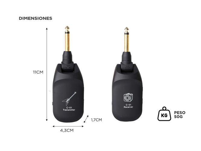 Transmisor y Receptor De Audio De Guitarra Gadnic TRG01 Inalámbrico - 5