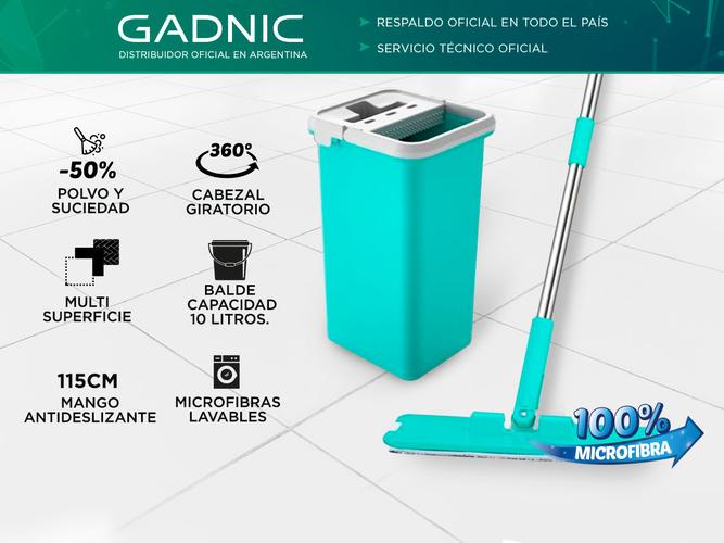 Trapeador Gadnic Washing Mop Mopa Plana Escurridor - 1