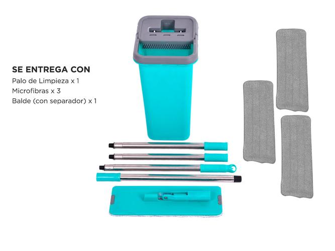 Trapeador Gadnic Washing Mop Mopa Plana Escurridor - 6