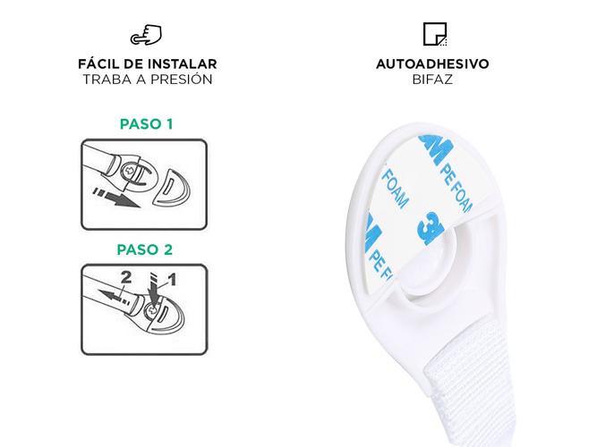 Cinta de Seguridad Gadnic TR1U Para Cajón, Puertas o Inodoro Protección infantil - 4