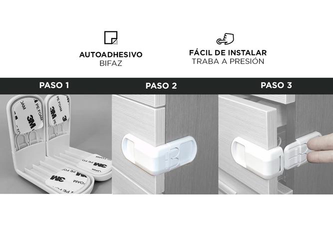 3 Cerraduras de Seguridad Gadnic TR1U Para Bebés de Cajón  - 4