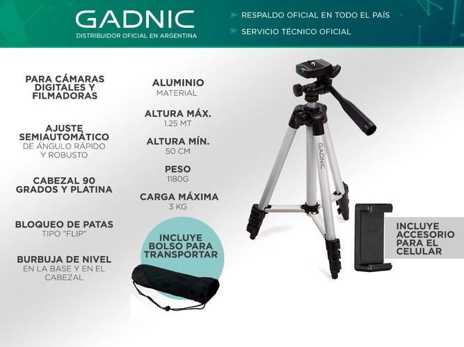 Tripode Gadnic Aluminio Para Fotografia T-1 Usado - 1