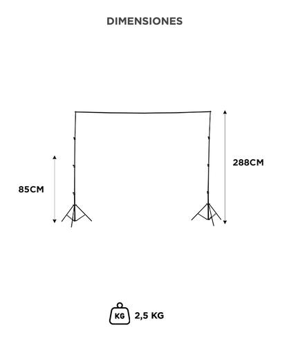 Soporte Porta Fondo Gadnic 120 a 280mts Aluminio Telescópico - 5