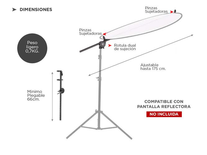 Soporte De Fondo Con Grip Para Pantallas Reflectoras - 4