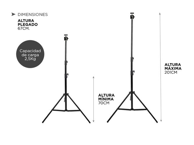 Tripode Gadnic 2,1 mts para Iluminadores - 5