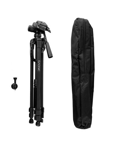 Trípode Cámara Gadnic T-3 Aluminio 140mt Cabezal 90 Bloqueo Flip Gancho Contrapeso - 6