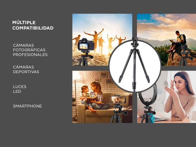 Trípode para Cámara Profesional Gadnic 1,8 M Fotografia - 3