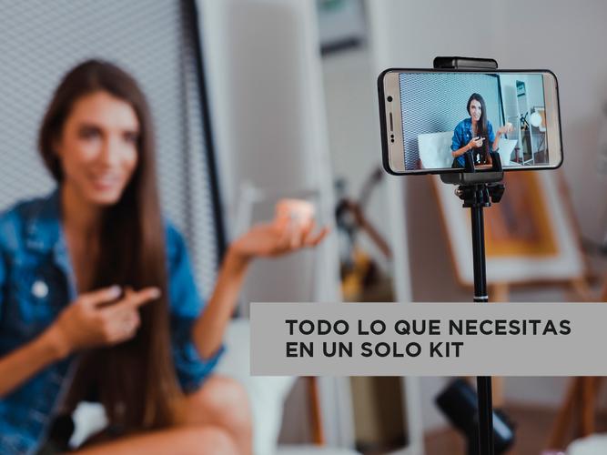 Tripode Profesional Gadnic 2,1 mts c/ Soportes para Celulares, Camaras y Fotografia - 2