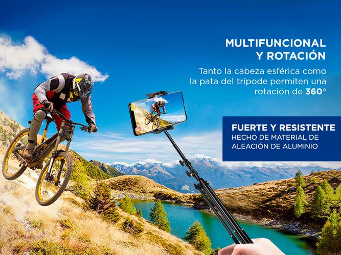 Tripode Profesional Gadnic 2,1 mts c/ Soportes para Celulares, Camaras y Fotografia - 3
