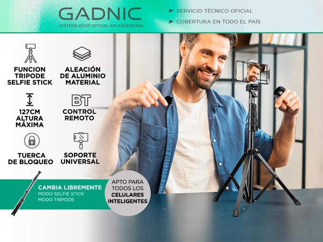 Trípode Extensible Gadnic DAA214 Con Control Remoto Bluetooth - 1