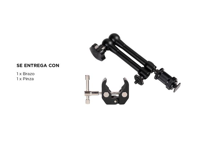 Brazo Metálico Soporte Gadnic Articulado Multifuncional + Pinza - 4