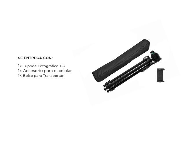 Trípode Gadnic Profesional de Aluminio Regulable 064 a 170mts Hasta 3kg - 6